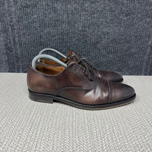 Antonio Maurizi Cap Toe Oxfords Dress Shoes Brown Leather Lace Up Mens 7 US main image 8
